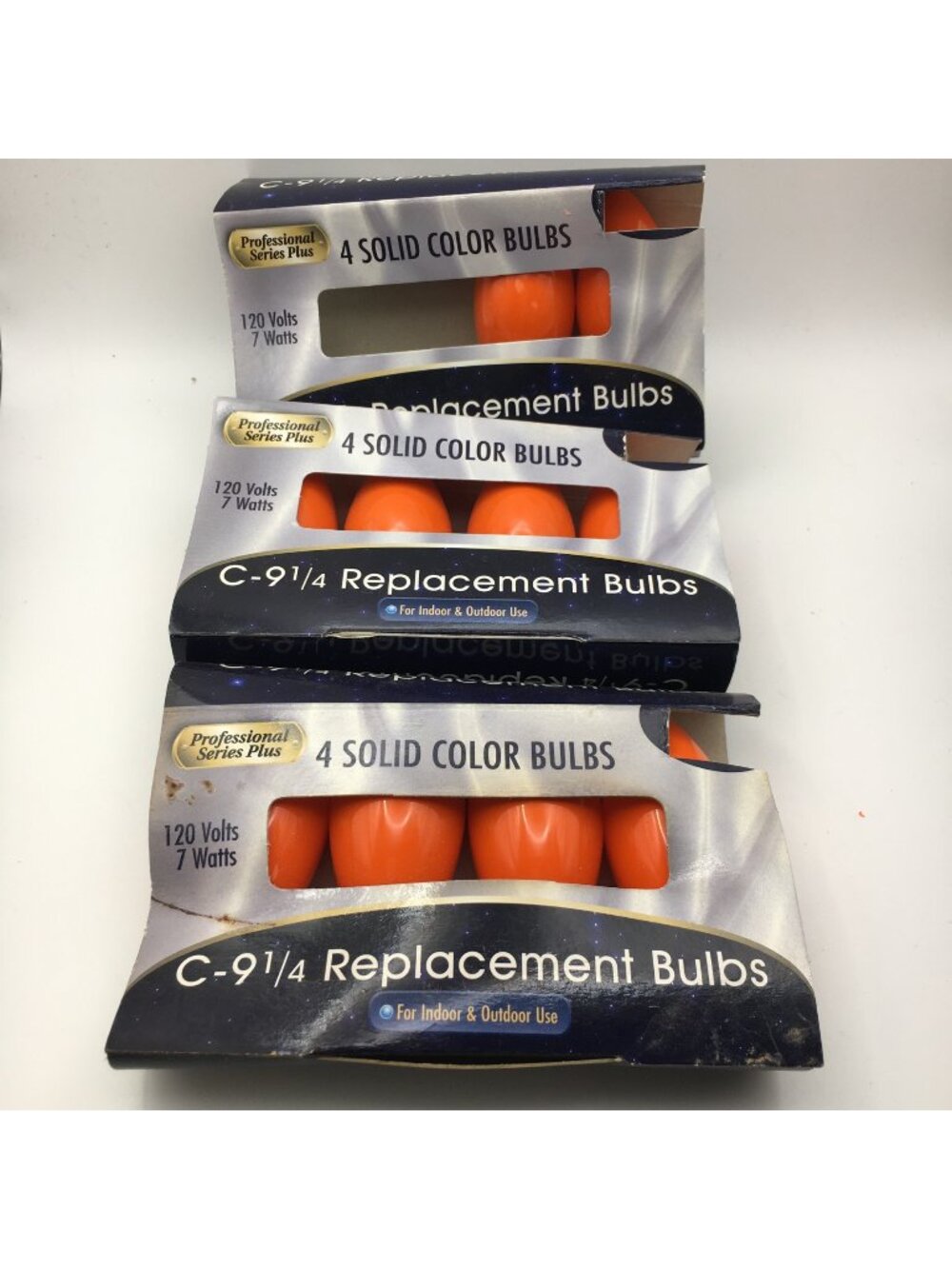 C-9 1/4 Professional Series Orange Replacement Christmas Light Bulbs 120V 7W